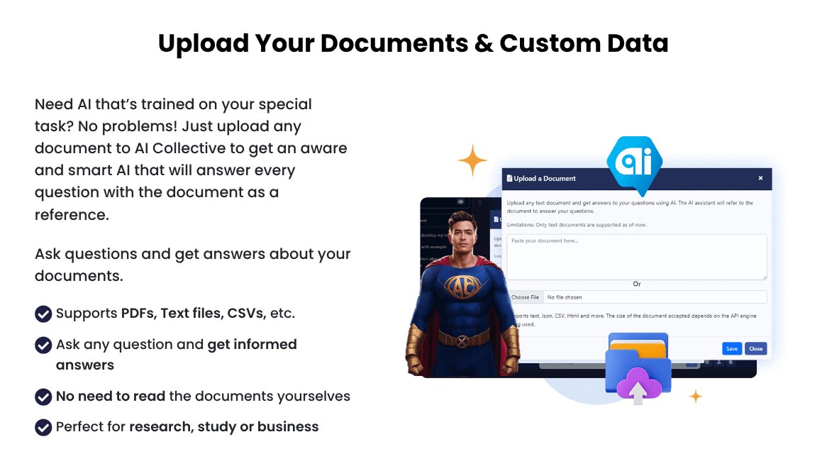 AI Collective lets you upload documents and chat with them