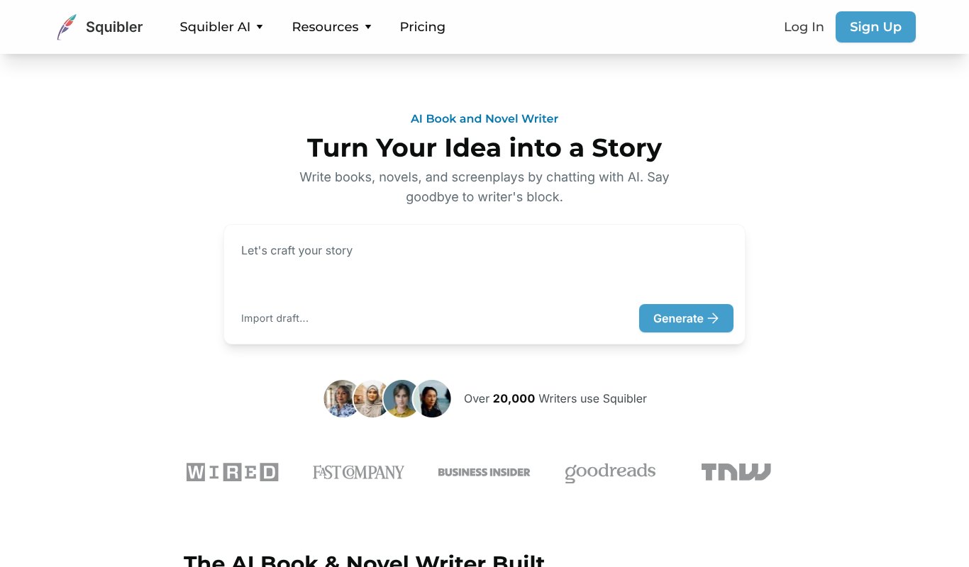 Squibler AI book and novel writer, turn your idea into a story