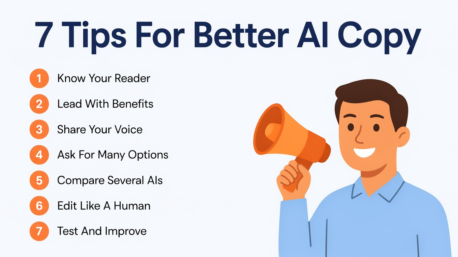 Seven tips for better AI copy
