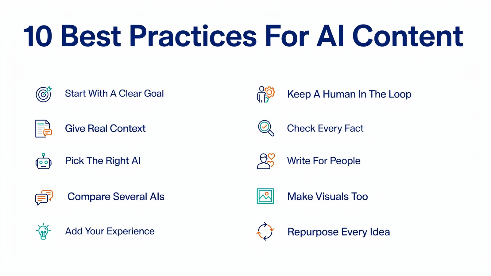 Ten best practices for creating content with generative AI