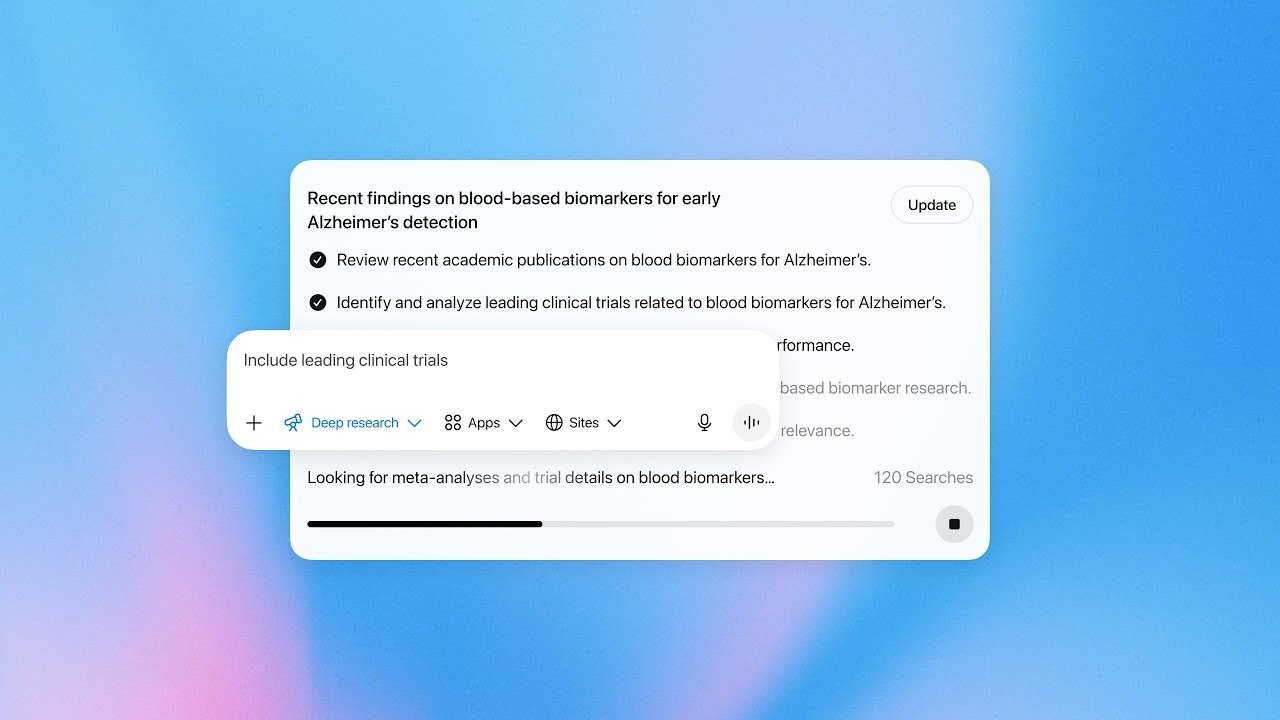 ChatGPT deep research planning and searching sources