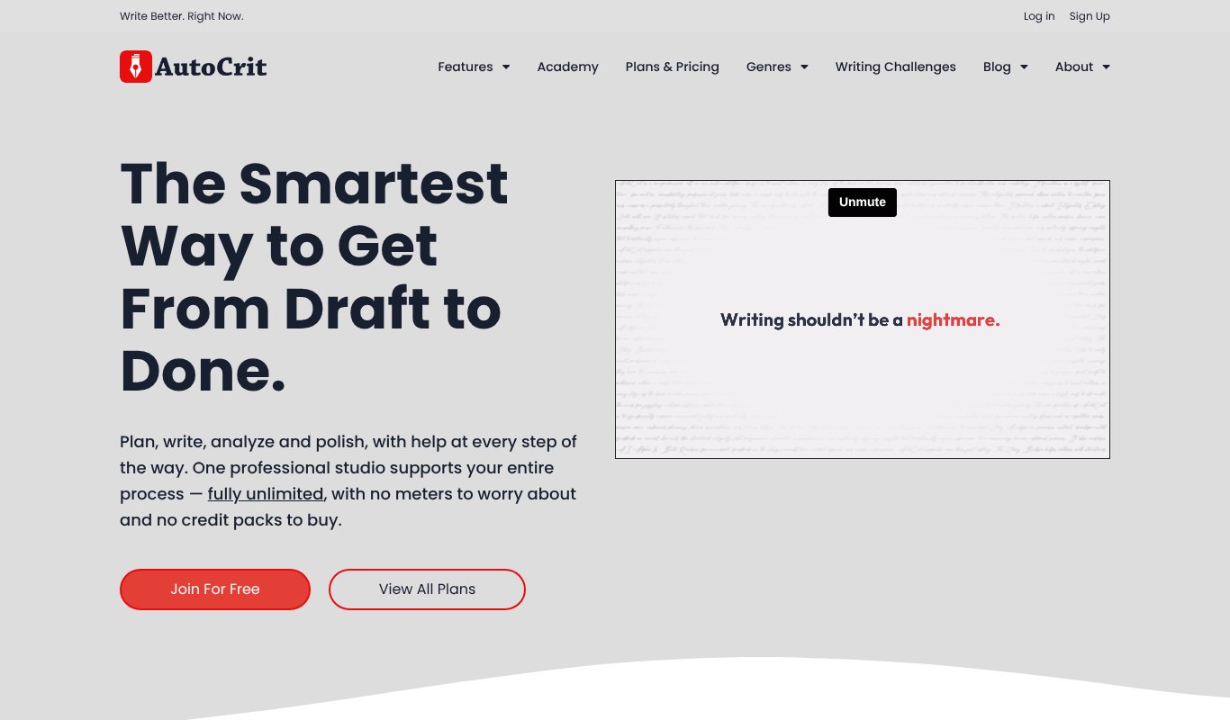 AutoCrit, the smartest way to get from draft to done